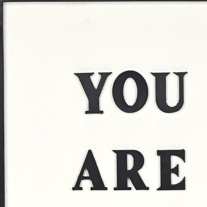16" X 12" Black And White You Are Loved Framed Wall Decor