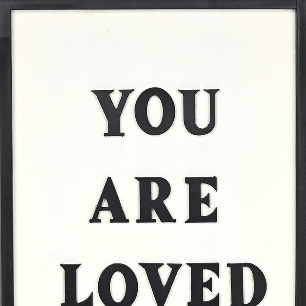 16" X 12" Black And White You Are Loved Framed Wall Decor — view 8
