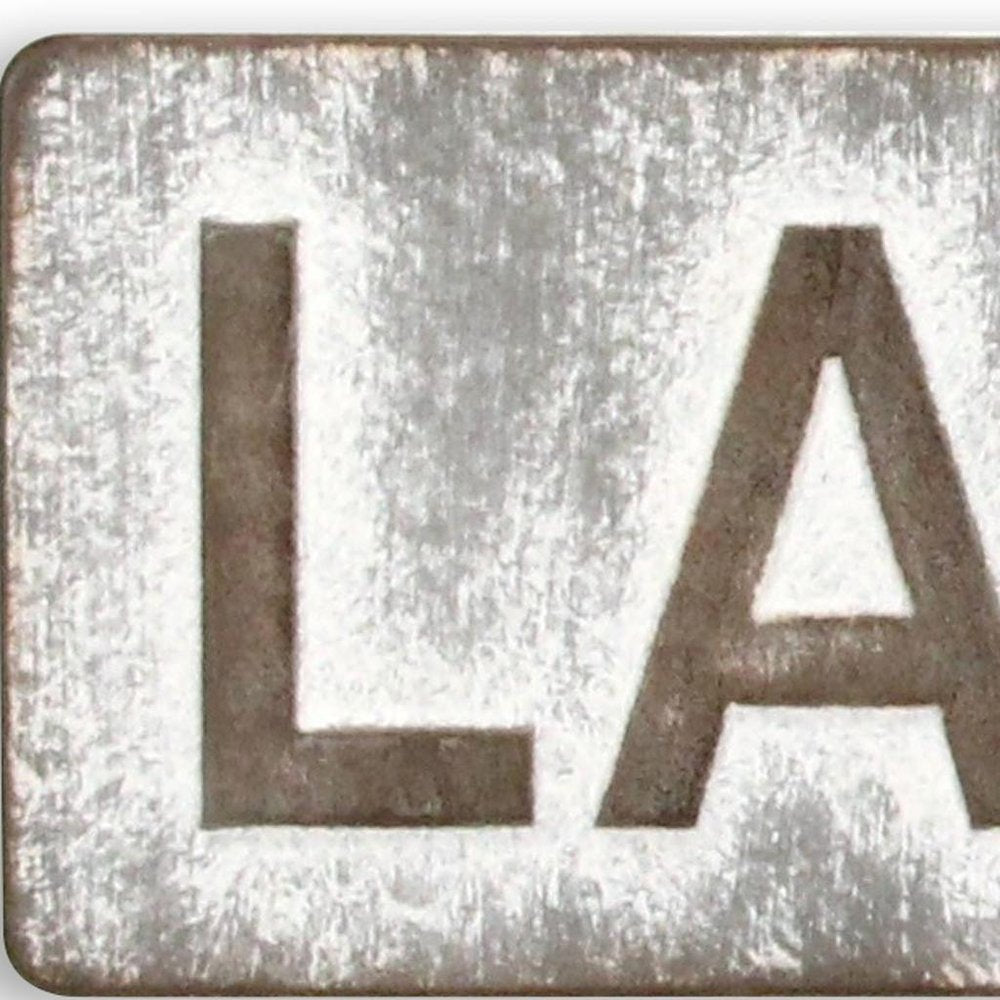 7" X 36" Gray Lake House Galvanized Metal Wall Decor — view 8