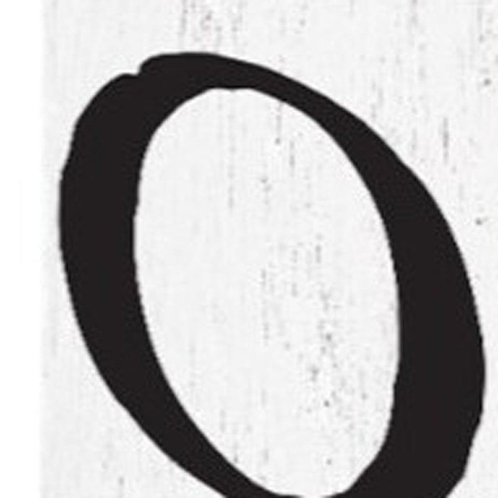 72" White And Black Solid Wood Hello Porch Sign HomeRoots