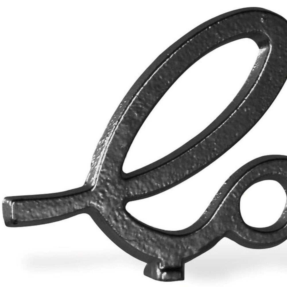10" Black Cast Iron Love Tabletop Sign HomeRoots