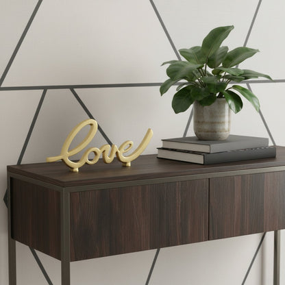 10" Gold Cast Iron Love Tabletop Sign HomeRoots