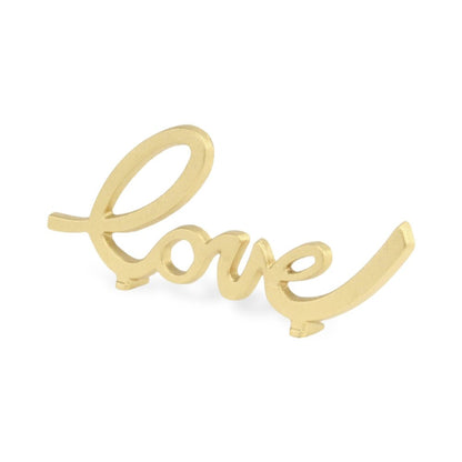 10" Gold Cast Iron Love Tabletop Sign HomeRoots