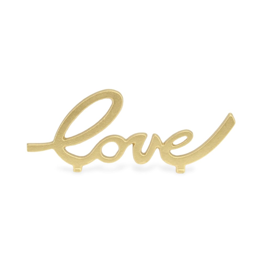 10" Gold Cast Iron Love Tabletop Sign HomeRoots