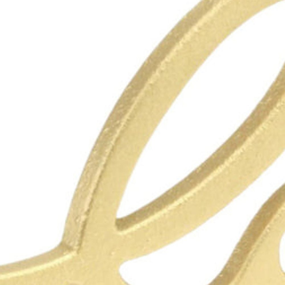 10" Gold Cast Iron Love Tabletop Sign HomeRoots
