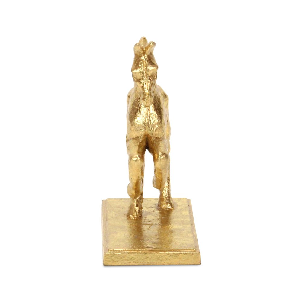 7" Gold Cast Iron Horse Tabletop Sculpture HomeRoots