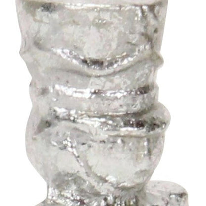 6" Silver Cast Iron Christmas Nutcracker Hand Painted Figurine HomeRoots