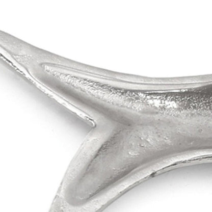 23" Silver Cast Aluminum Fish Serving Tray HomeRoots