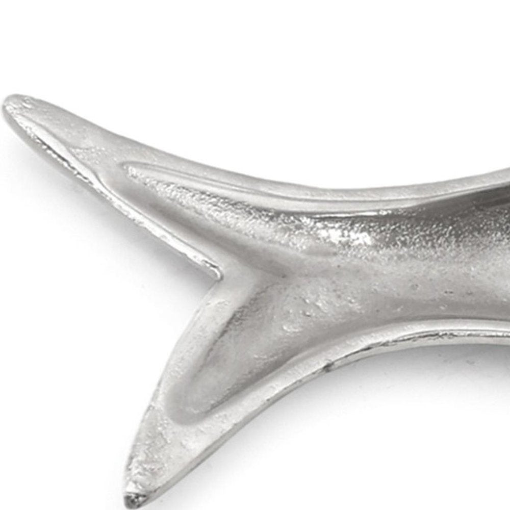 23" Silver Cast Aluminum Fish Serving Tray HomeRoots