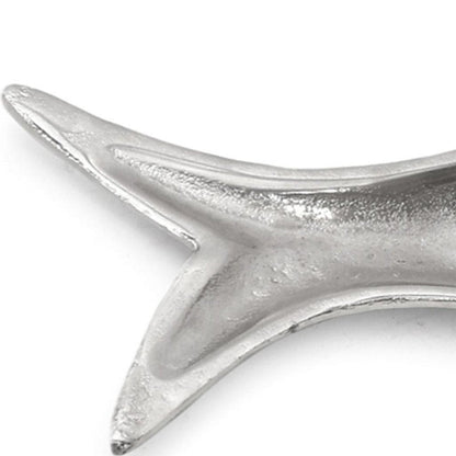 23" Silver Cast Aluminum Fish Serving Tray HomeRoots