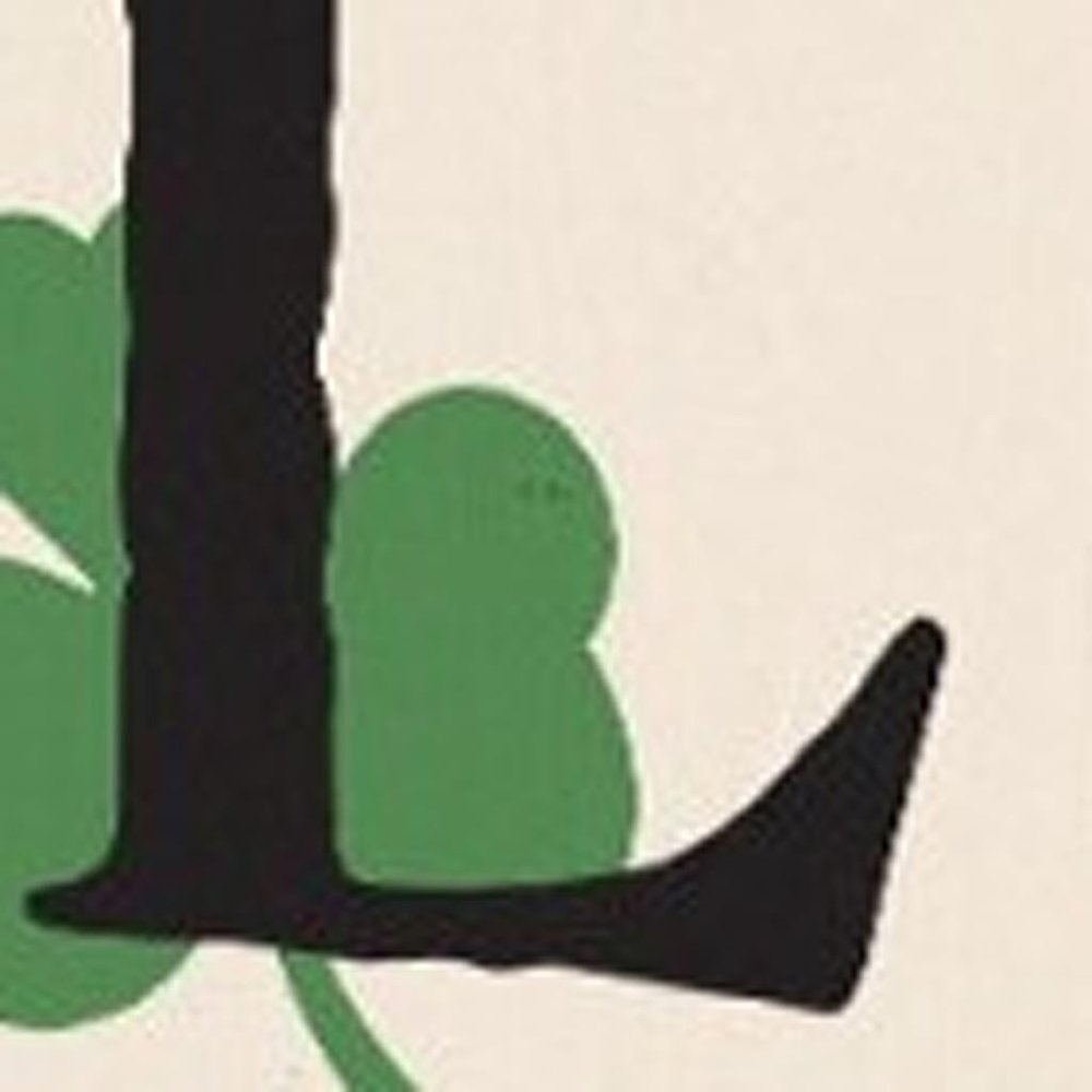 72" Off White Black And Green Solid Wood Shamrock Welcome Porch Sign HomeRoots