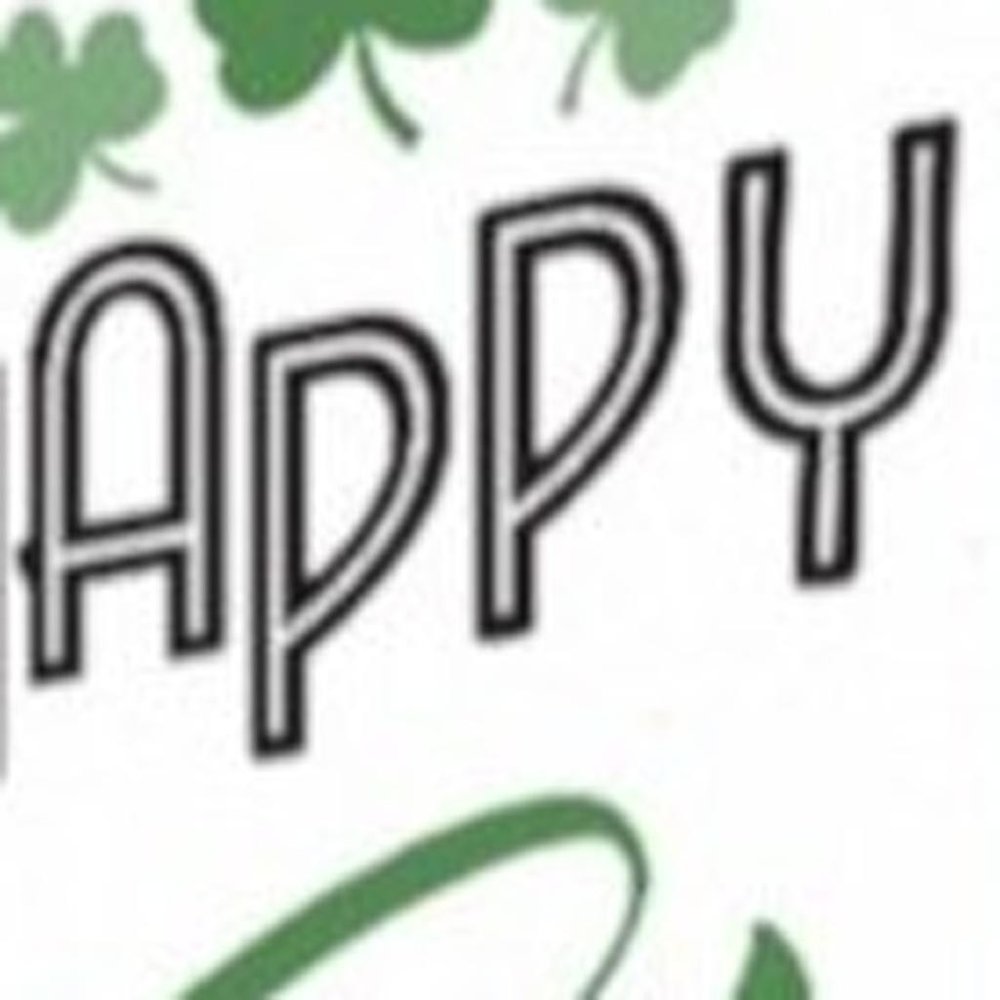 72" White Black And Green Solid Wood Happy St Patrick's Day Porch Sign HomeRoots