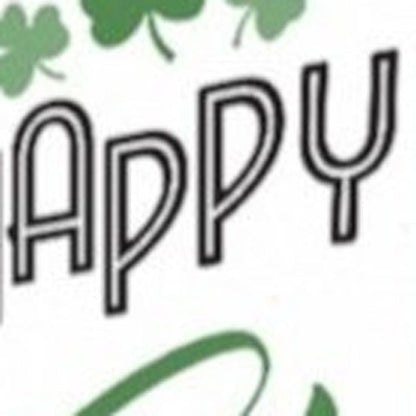 72" White Black And Green Solid Wood Happy St Patrick's Day Porch Sign HomeRoots