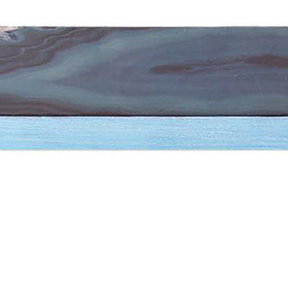 36" Blue And Natural Wood Agate Pattern Wall Mount Accent Shelf HomeRoots