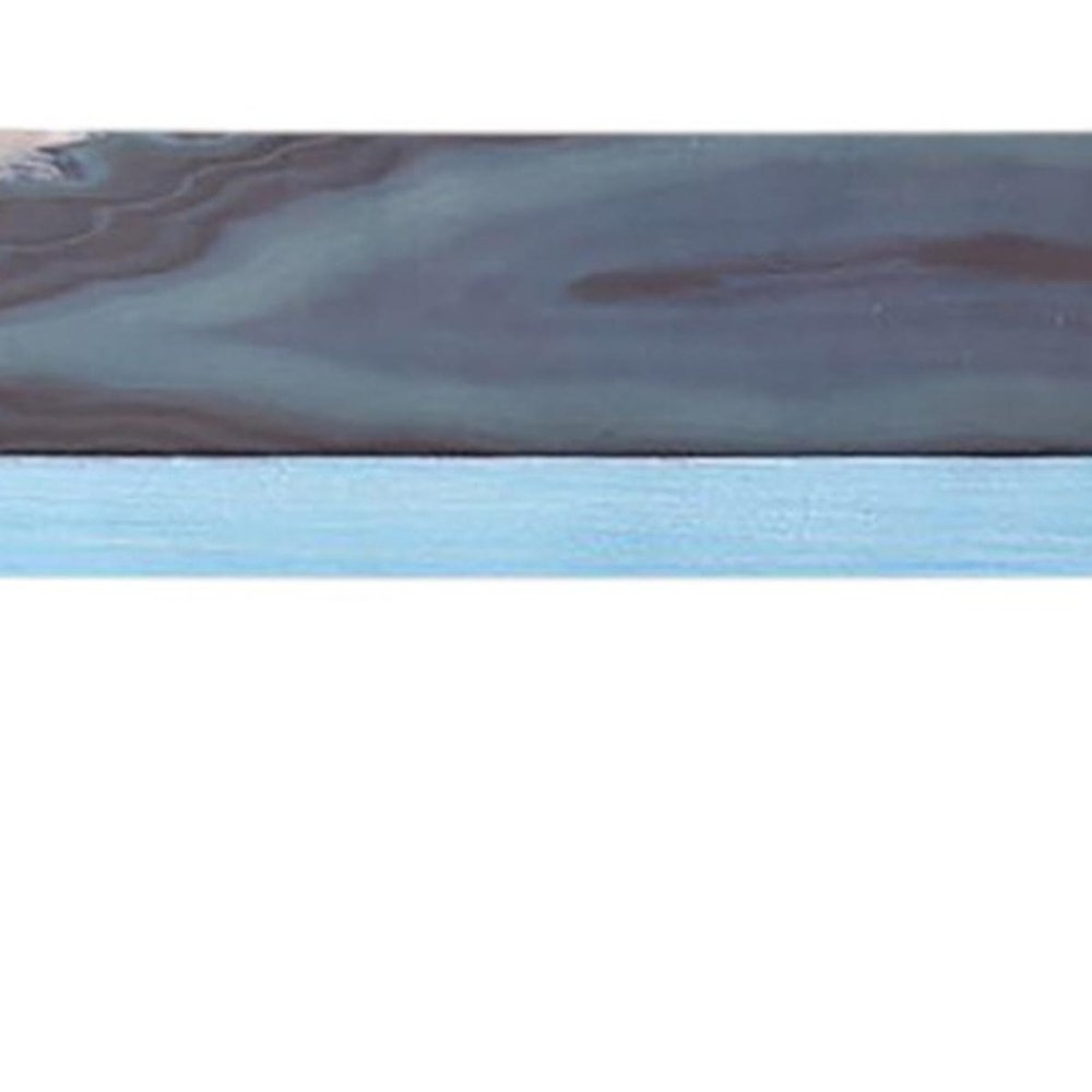 24" Blue And Natural Wood Agate Pattern Wall Mount Accent Shelf HomeRoots