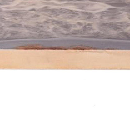 36" Gray And Natural Wood Agate Pattern Wall Mount Accent Shelf HomeRoots