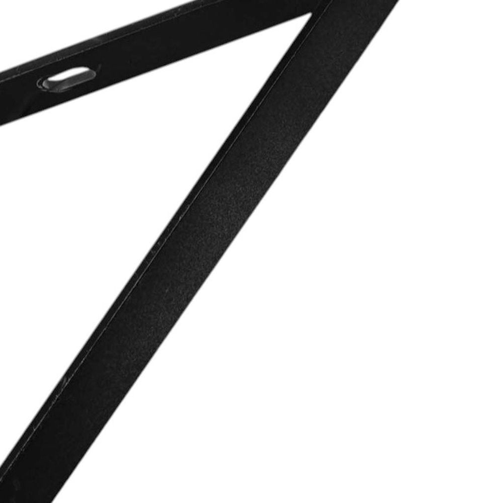 7" Set Of Two Black Metal Wall Mounted Shelf Brackets HomeRoots