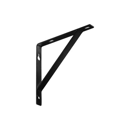 7" Set Of Two Black Metal Wall Mounted Shelf Brackets HomeRoots