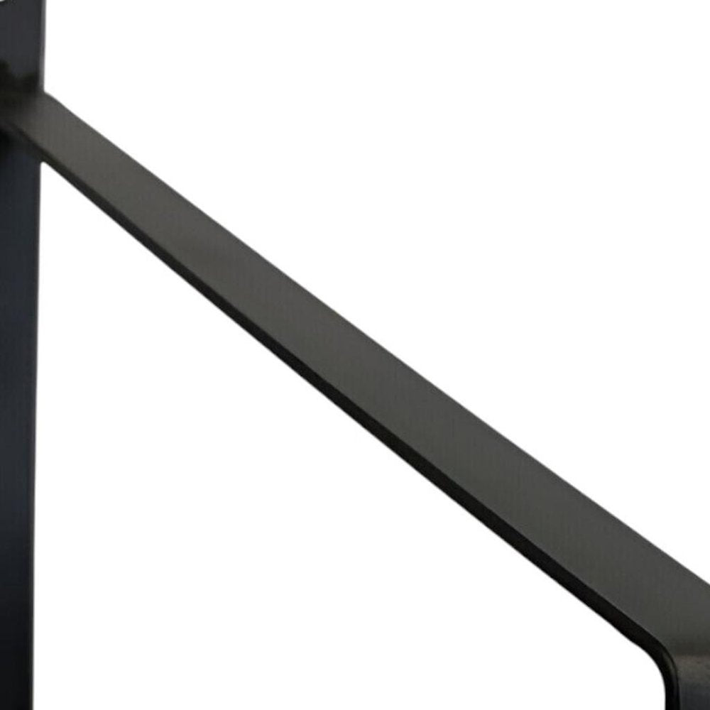 8" Set Of Two Black Metal Wall Mounted Shelf Brackets HomeRoots