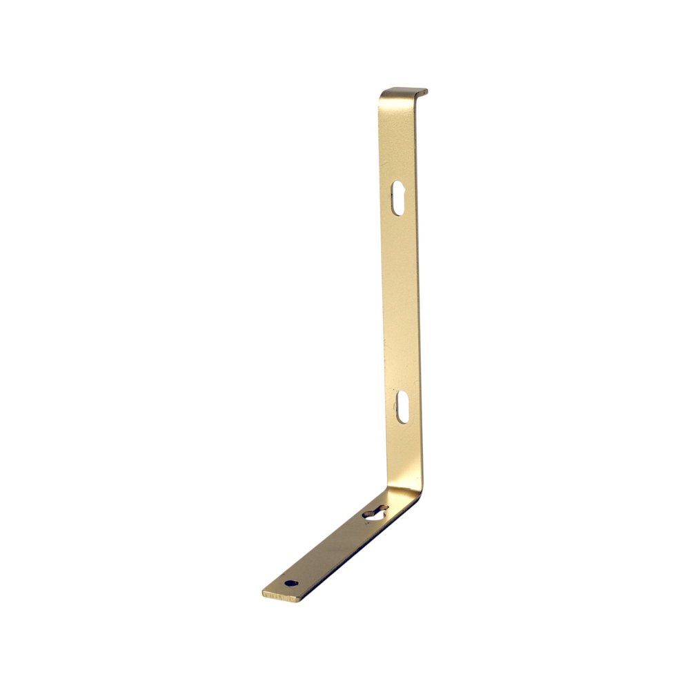 7" Set Of Two Gold Metal Wall Mounted Shelf Brackets HomeRoots