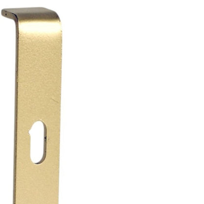 7" Set Of Two Gold Metal Wall Mounted Shelf Brackets HomeRoots