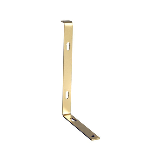 7" Set Of Two Gold Metal Wall Mounted Shelf Brackets HomeRoots