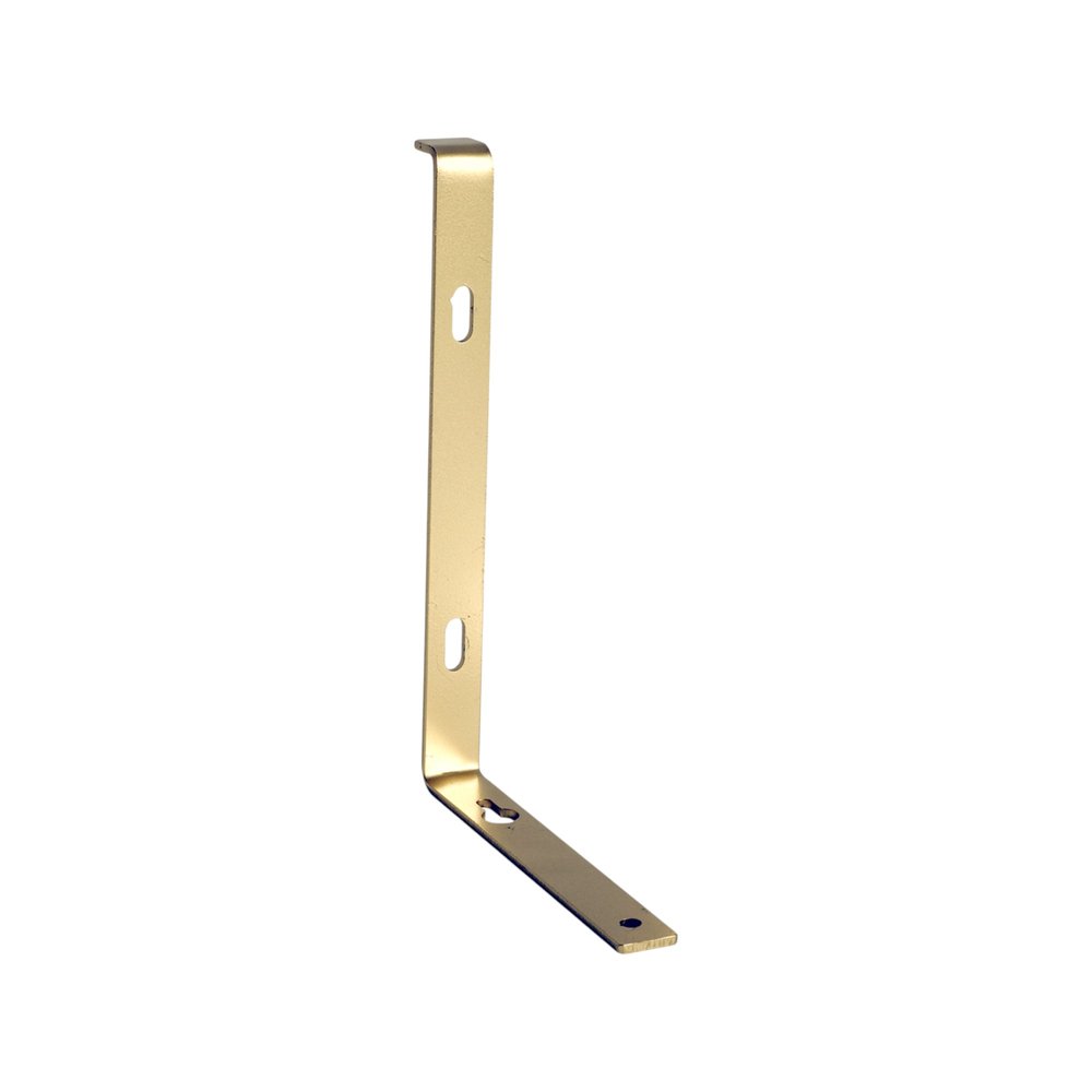 7" Set Of Two Gold Metal Wall Mounted Shelf Brackets HomeRoots