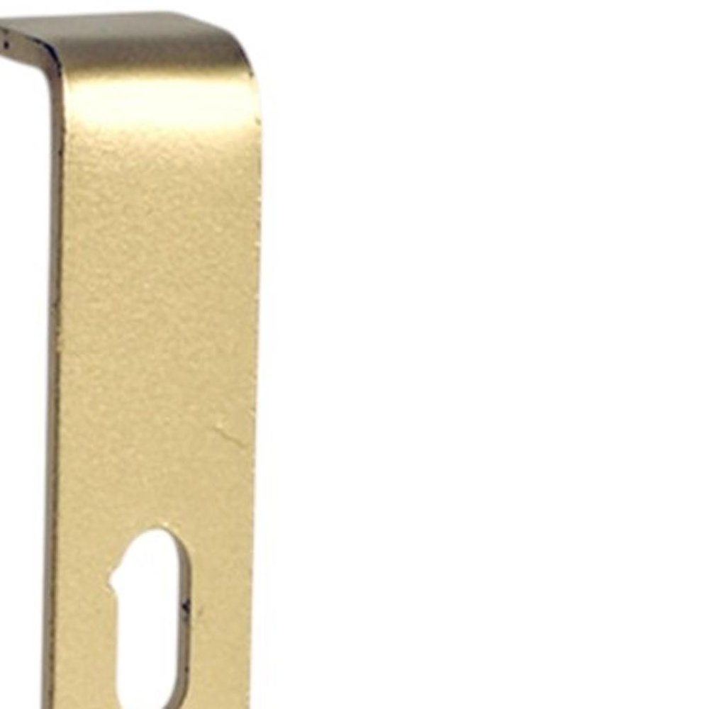 7" Set Of Two Gold Metal Wall Mounted Shelf Brackets HomeRoots