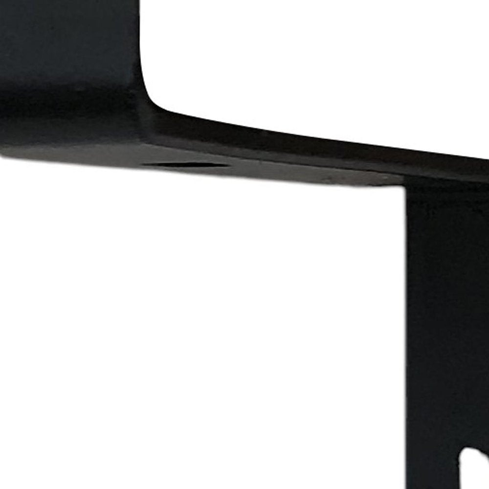 7" Set Of Two Black Metal Wall Mounted Shelf Brackets HomeRoots