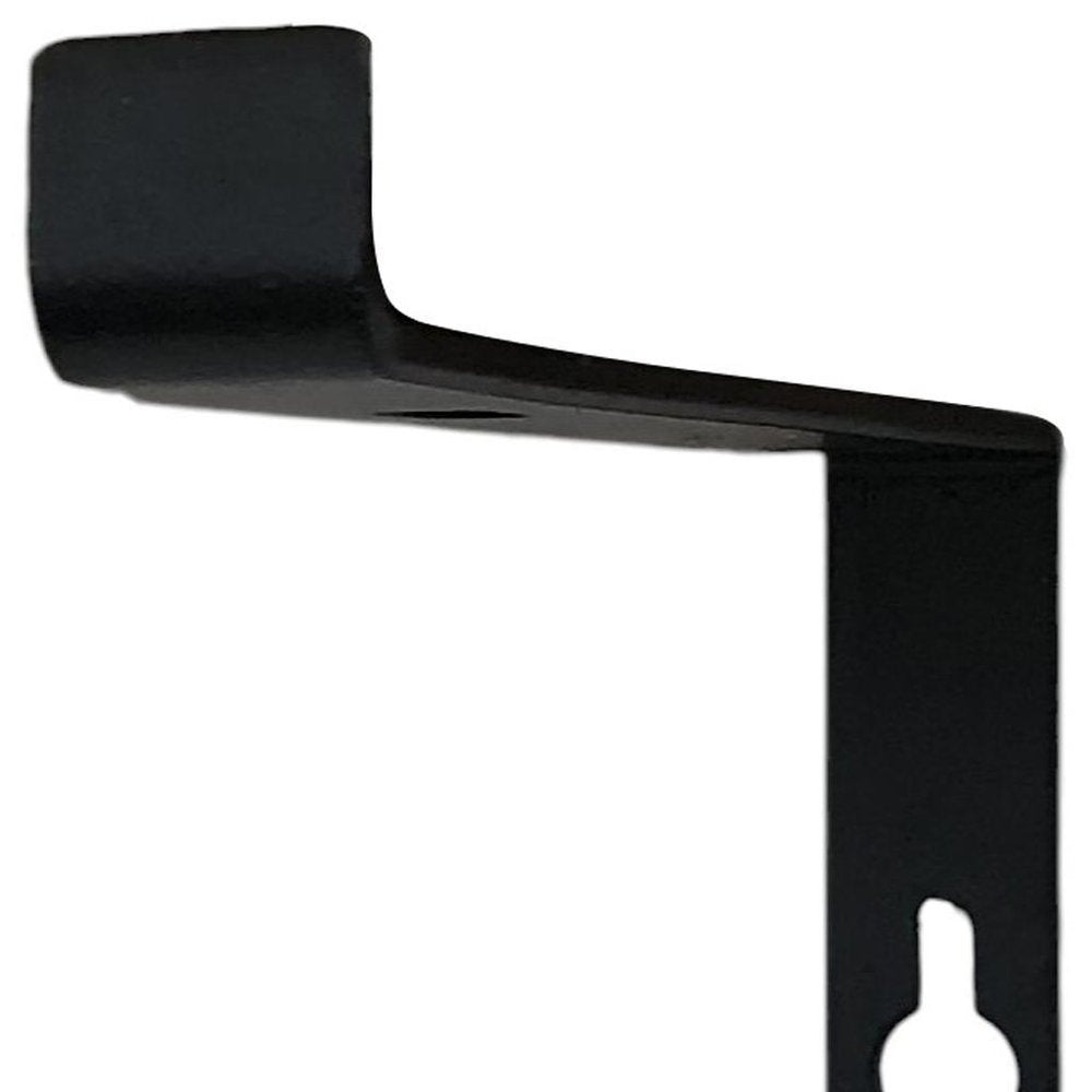 7" Set Of Two Black Metal Wall Mounted Shelf Brackets HomeRoots