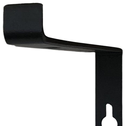 7" Set Of Two Black Metal Wall Mounted Shelf Brackets HomeRoots