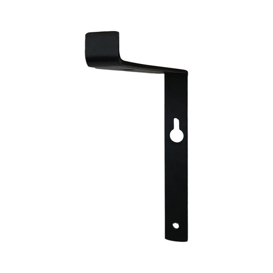 7" Set Of Two Black Metal Wall Mounted Shelf Brackets HomeRoots