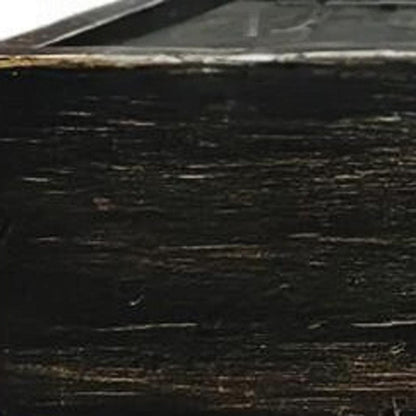 10" Black Distressed Wood Wall Mounted Floating Shelf With LED HomeRoots