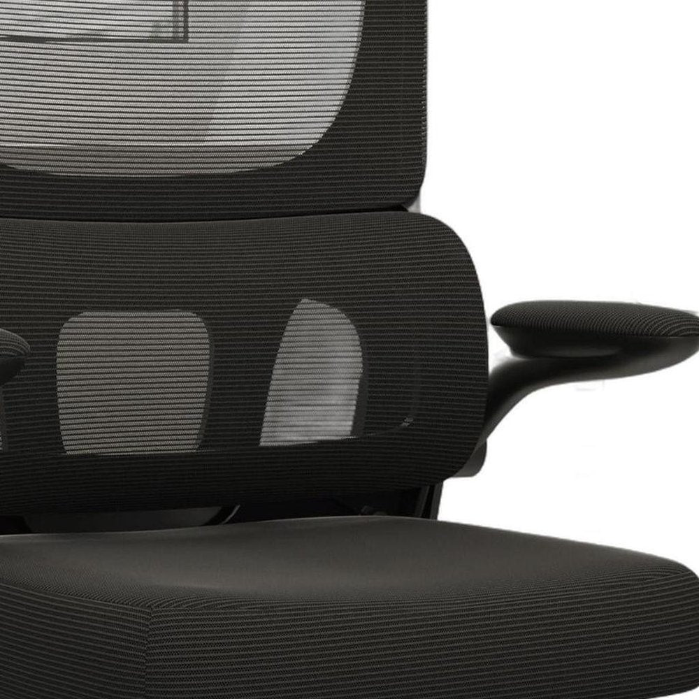 Black Swivel Rolling Office Chair — view 3