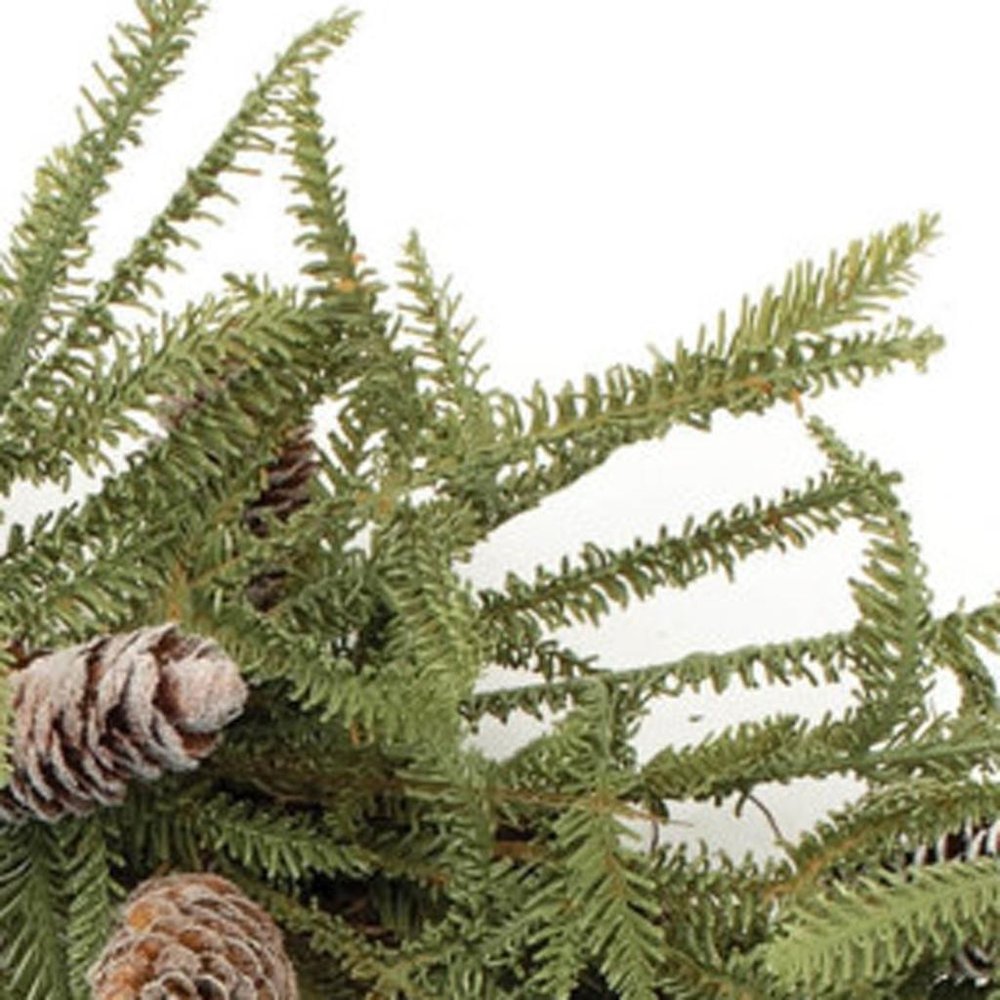 24" Green And Brown Christmas Pine And Pinecone Artificial Wreath HomeRoots