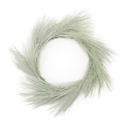 24" Green And White Frosted Long Needle Pine Artificial Wreath HomeRoots