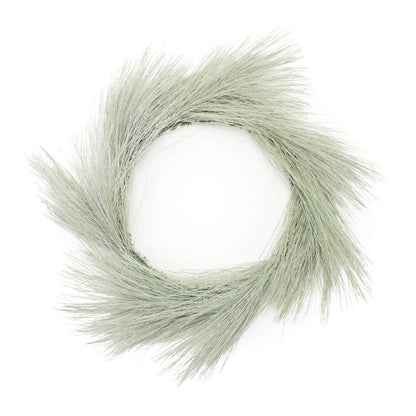 24" Green And White Frosted Long Needle Pine Artificial Wreath HomeRoots