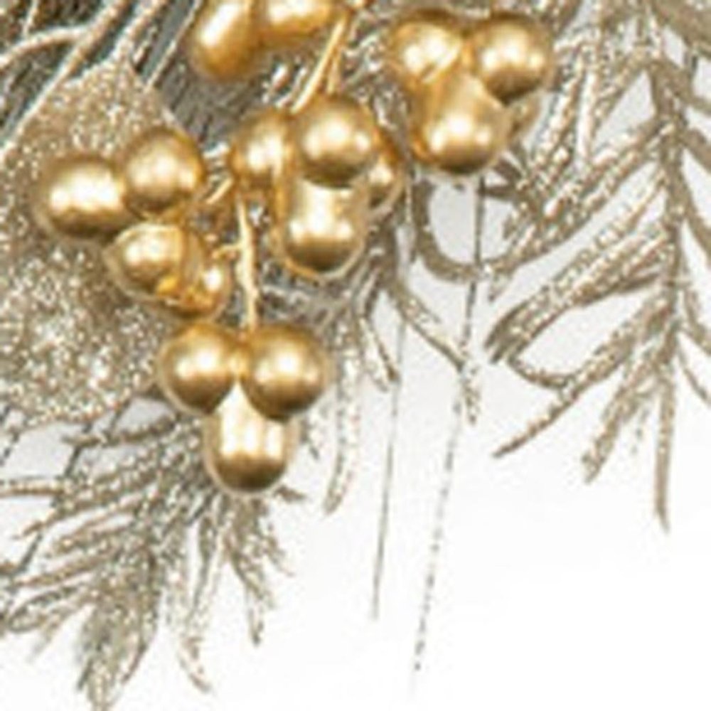24" Gold And Silver Christmas Eucalyptus And Mixed Assortment Artificial Wreath HomeRoots