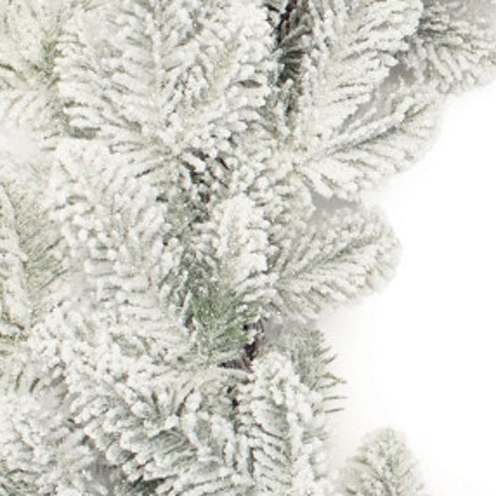 25" White Flocked Pine Christmas Artificial Wreath HomeRoots