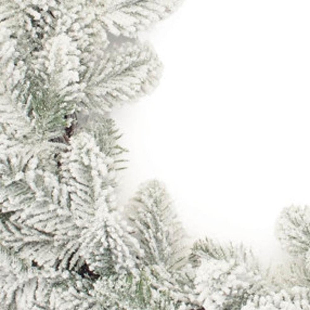 25" White Flocked Pine Christmas Artificial Wreath HomeRoots