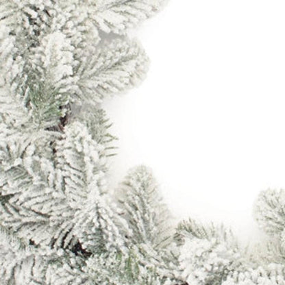 25" White Flocked Pine Christmas Artificial Wreath HomeRoots