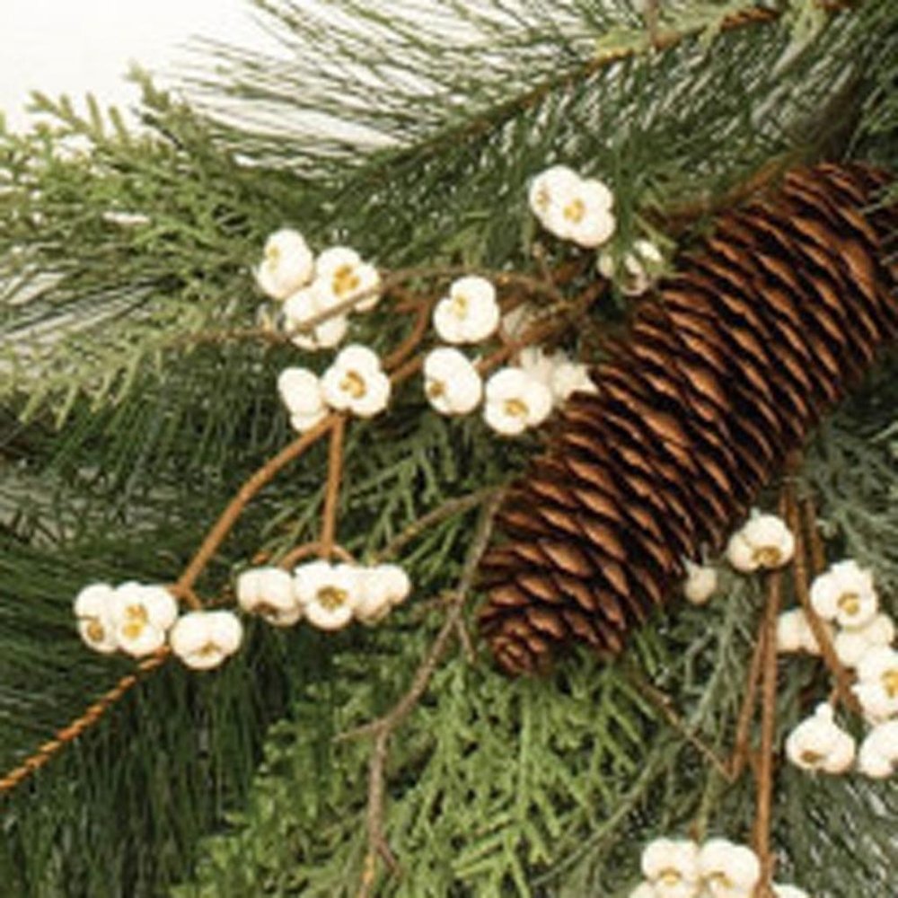 29" Green And Brown Christmas Pine Artificial Wreath HomeRoots