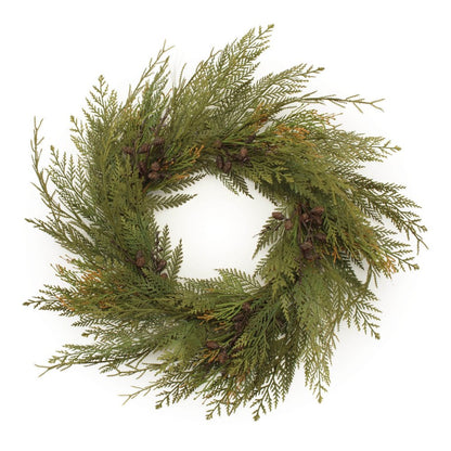 30" Green And Brown Christmas Pine Artificial Wreath HomeRoots