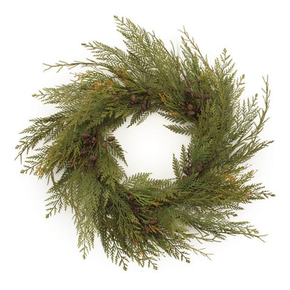 30" Green And Brown Christmas Pine Artificial Wreath HomeRoots