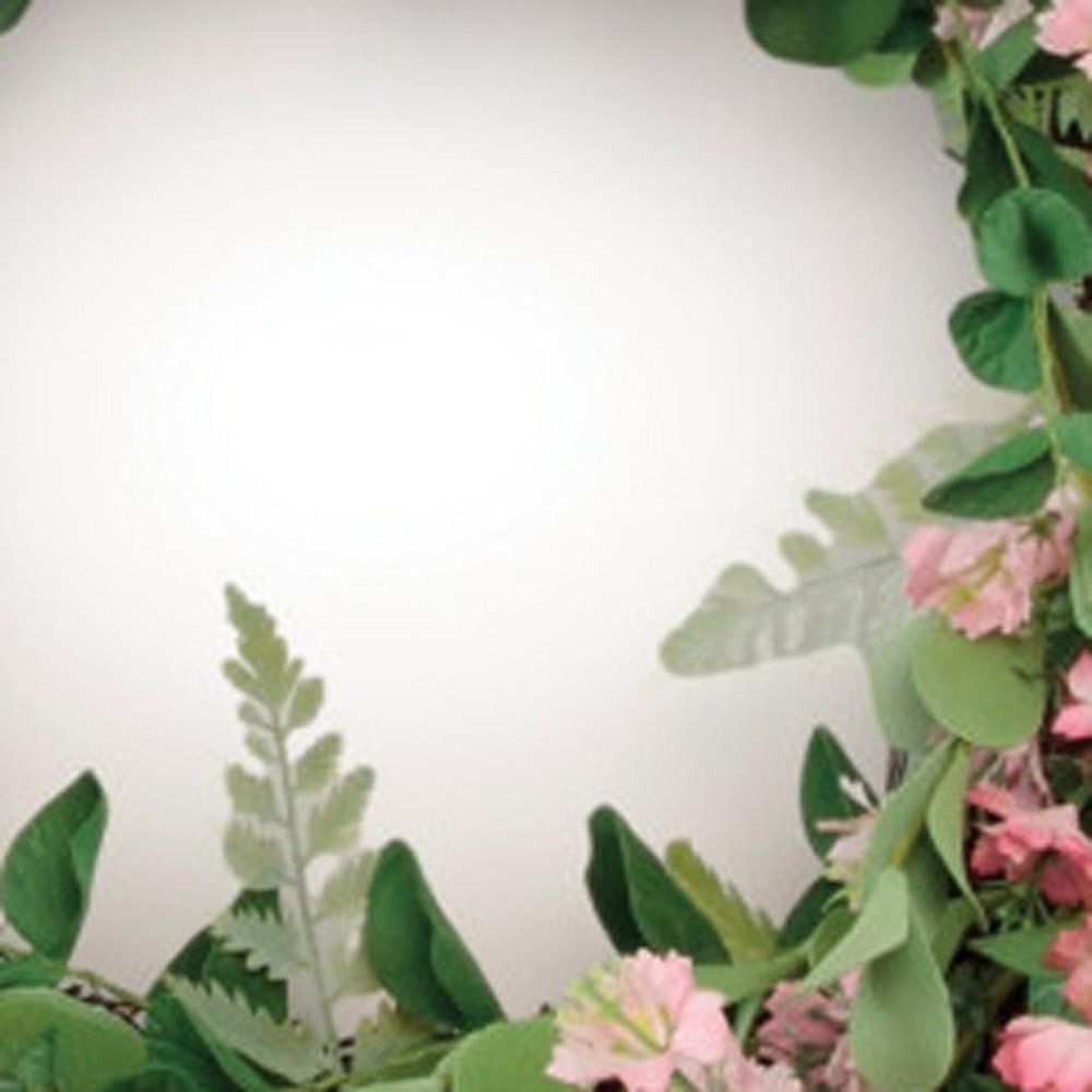 18" Pink And Green Mixed Assortment Artificial Wreath HomeRoots