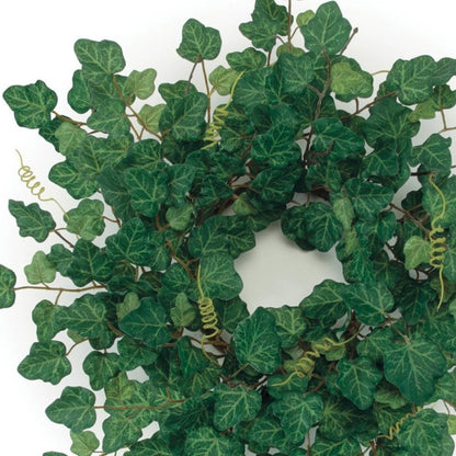 18" Green Ivy Artificial Wreath HomeRoots