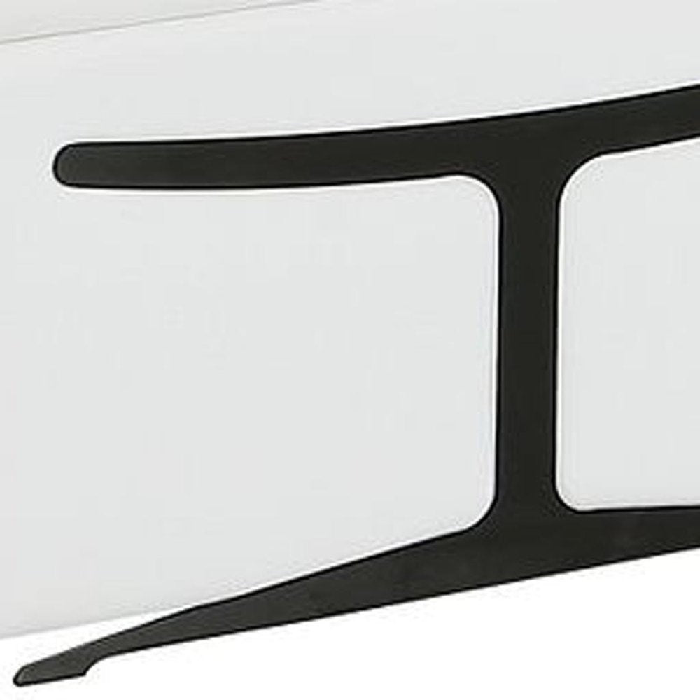 White Italian Leather Power Reclining U Shaped Eight Piece Sectional With Console HomeRoots