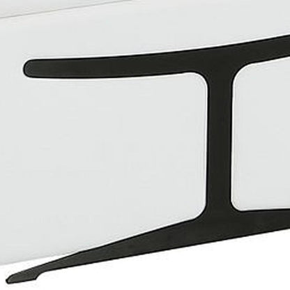 White Italian Leather Power Reclining U Shaped Eight Piece Corner Sectional With Console - FurniFindUSA