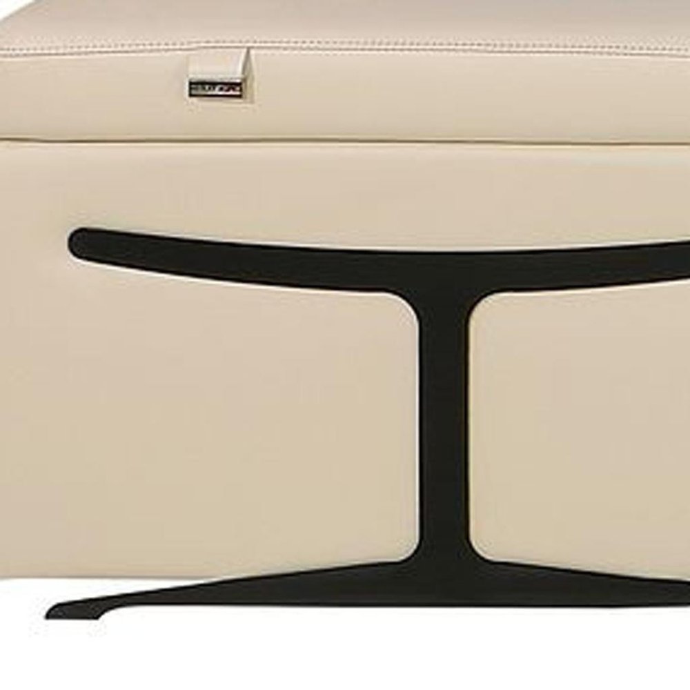 Beige Italian Leather Power Reclining U Shaped Ten Piece Corner Sectional With Console HomeRoots