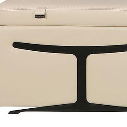 Beige Italian Leather Power Reclining U Shaped Ten Piece Corner Sectional With Console HomeRoots